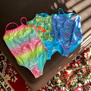 Lot of 6 Girls Large10/12 Swimsuits